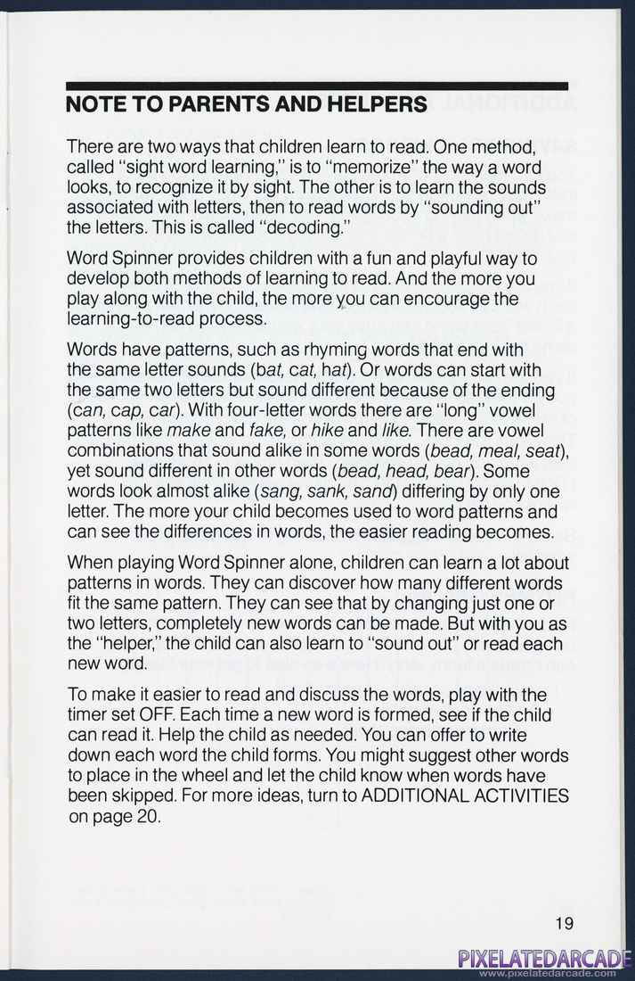 Word Spinner: Instruction Manual - Page 19