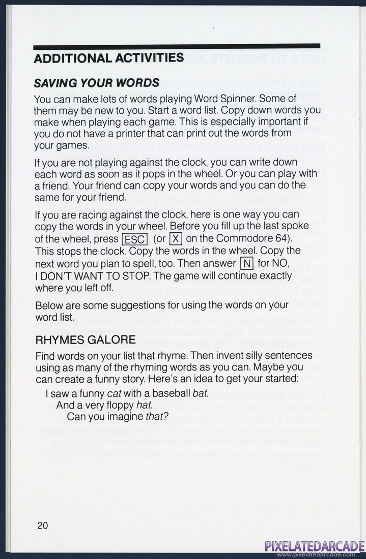 Word Spinner: Instruction Manual - Page 20