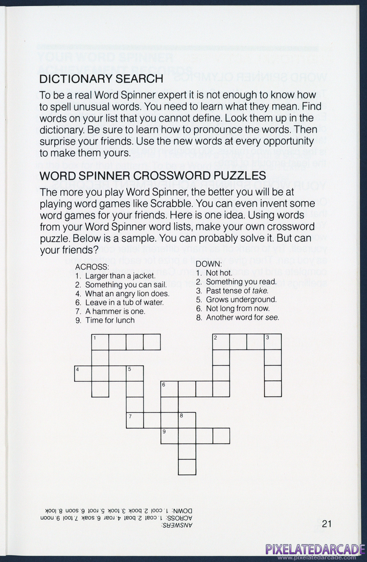 Word Spinner: Instruction Manual - Page 21