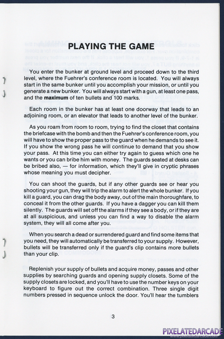 Beyond Castle Wolfenstein: Instruction Manual - Page 8