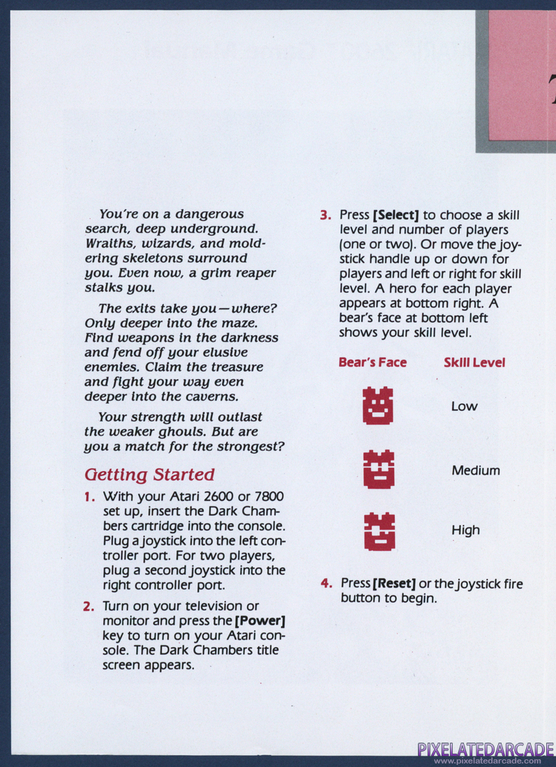 Dark Chambers: Instruction Manual - Page 2