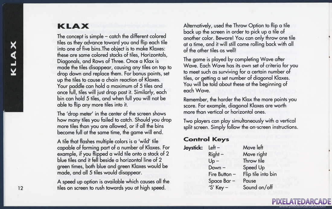 Tengen's Arcade Hits: Instruction Manual - Page 12