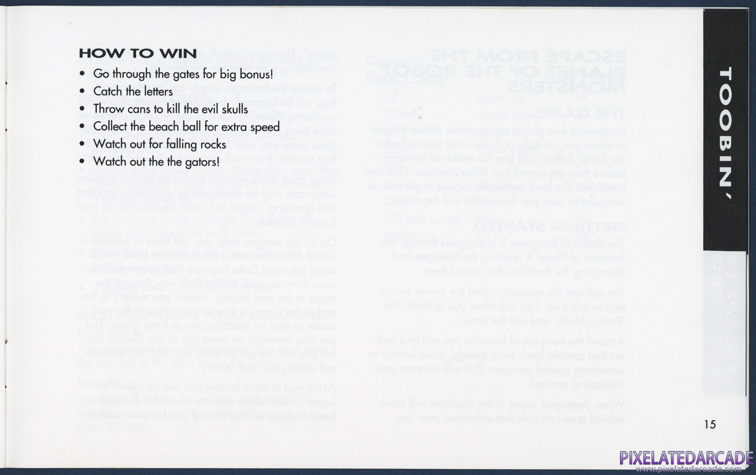 Tengen's Arcade Hits: Instruction Manual - Page 15