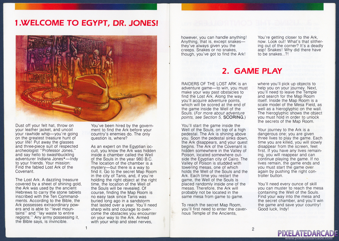 Raiders of the Lost Ark: Instruction Manual - Pages 1 - 2