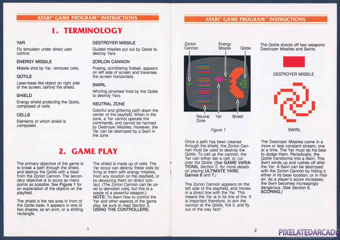 Yars' Revenge: Instruction Manual - Page 3