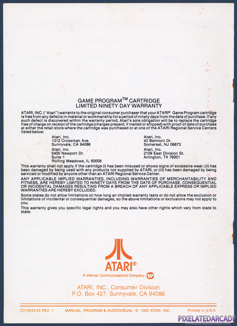 Yars' Revenge: Instruction Manual - Page 7