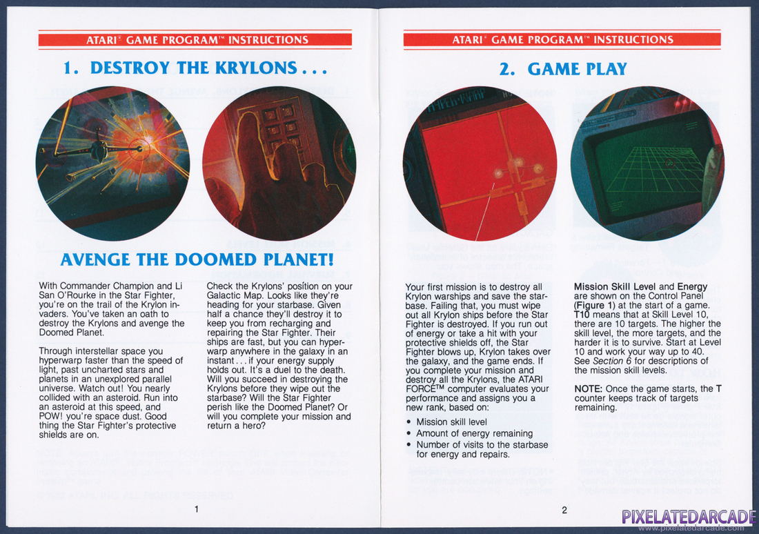 Star Raiders: Instruction Manual - Pages 1 - 2