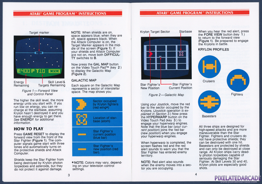 Star Raiders: Instruction Manual - Pages 3 - 4