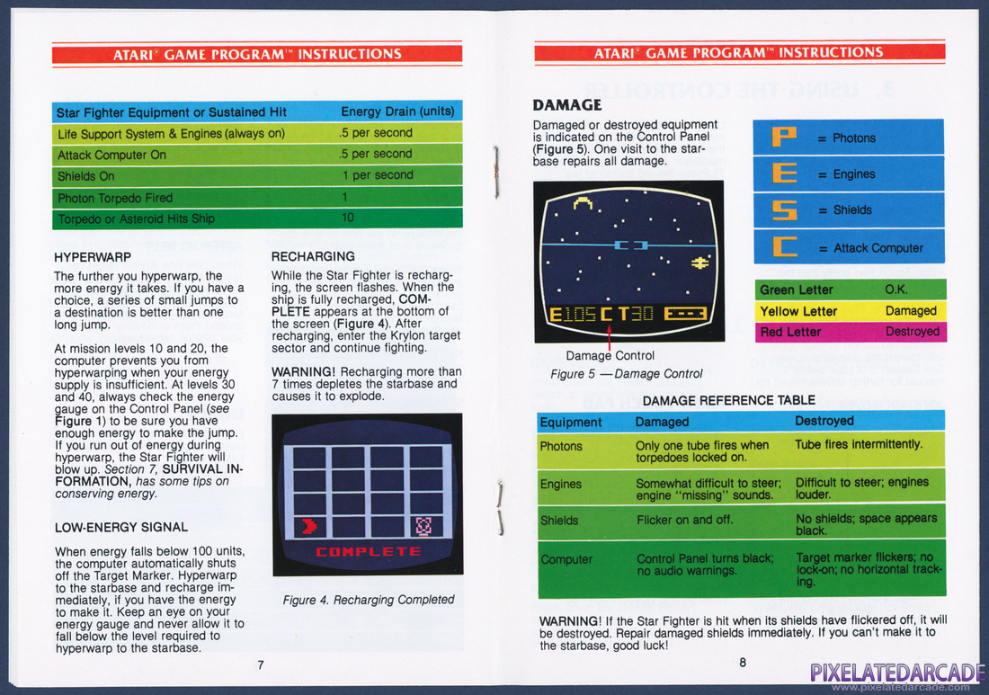 Star Raiders: Instruction Manual - Pages 7 - 8