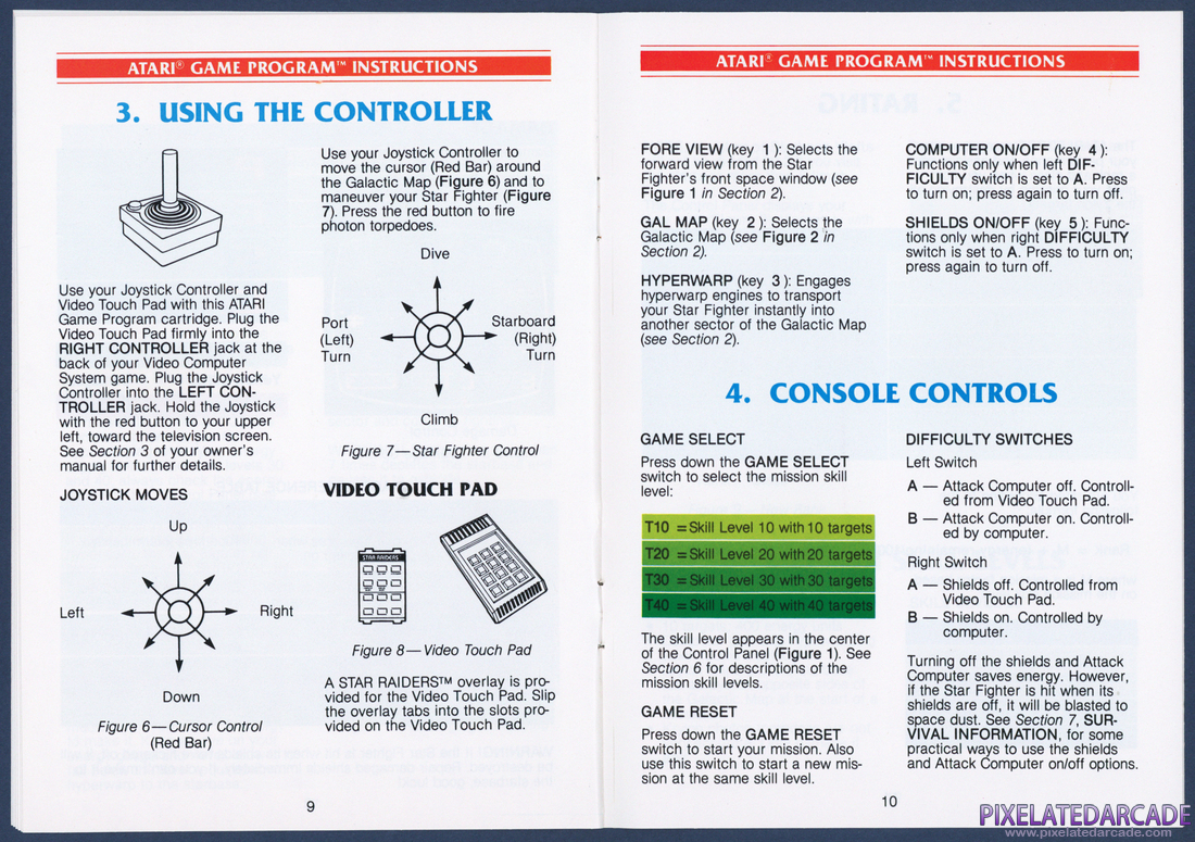 Star Raiders: Instruction Manual - Pages 9 - 10