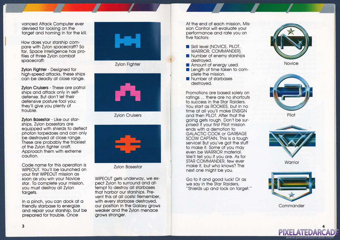 Star Raiders: Instruction Manual - Pages 3 - 4