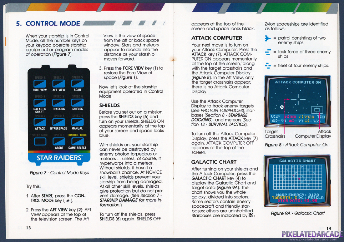 Star Raiders: Instruction Manual - Pages 13 - 14