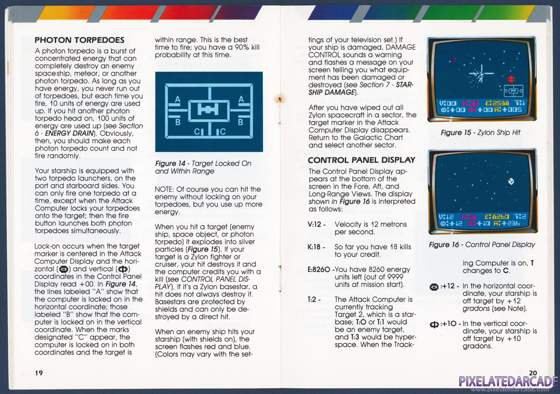 Star Raiders: Instruction Manual - Pages 19 - 20