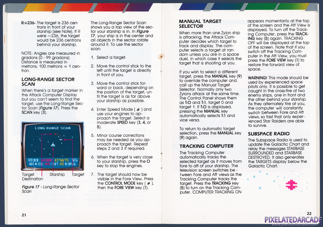 Star Raiders: Instruction Manual - Pages 21 - 22