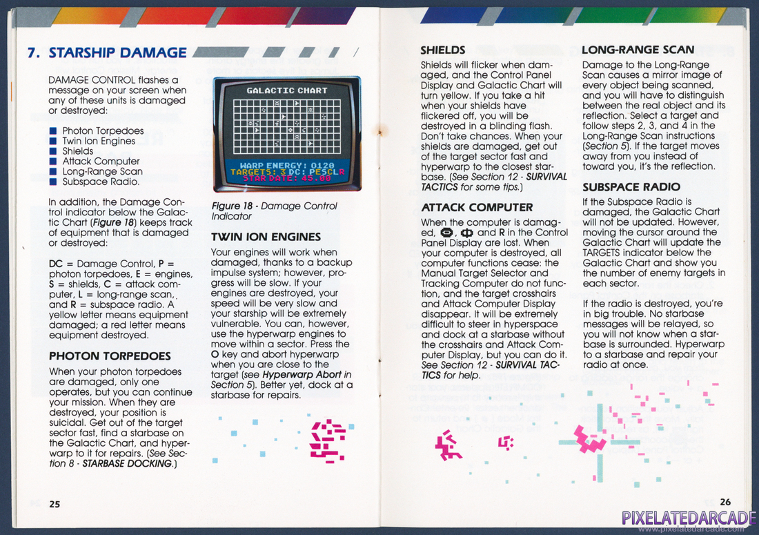 Star Raiders: Instruction Manual - Pages 25 - 26