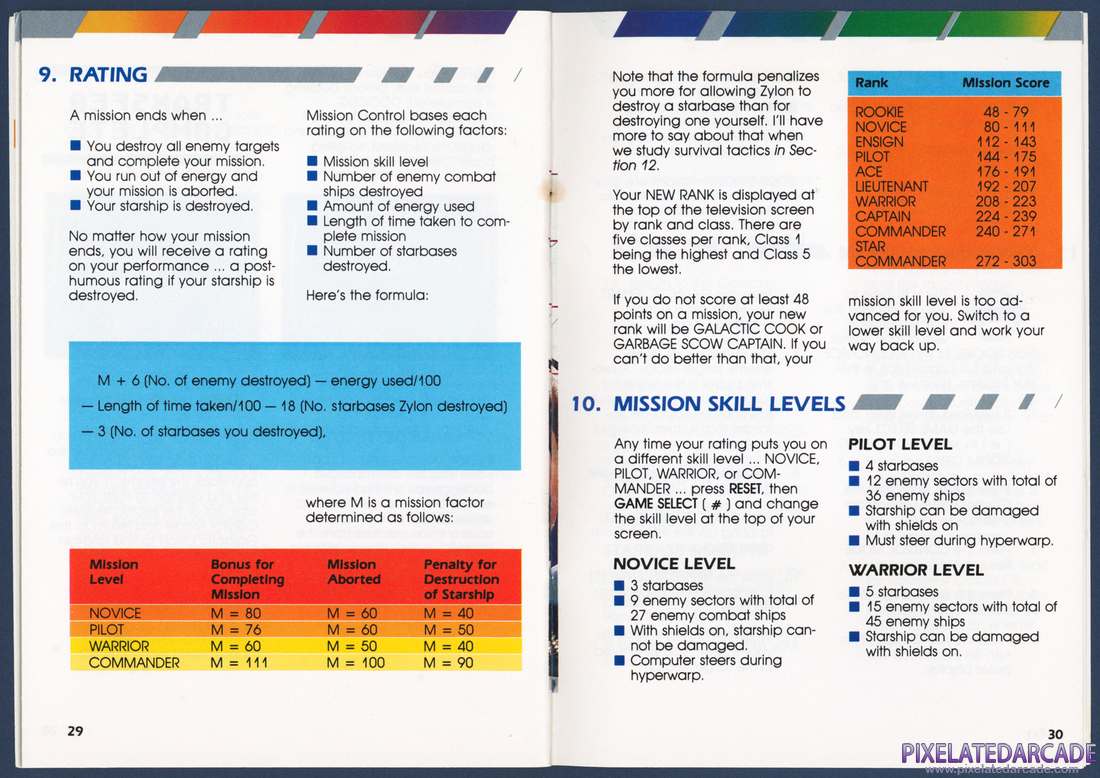 Star Raiders: Instruction Manual - Pages 29 - 30