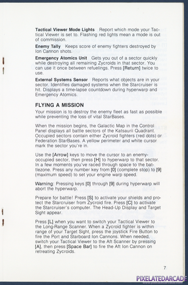Star Raiders: Instruction Manual - Page 7