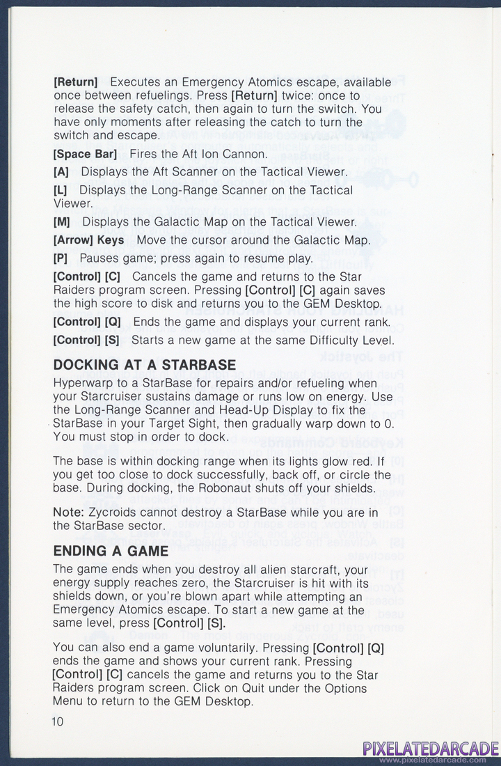 Star Raiders: Instruction Manual - Page 10