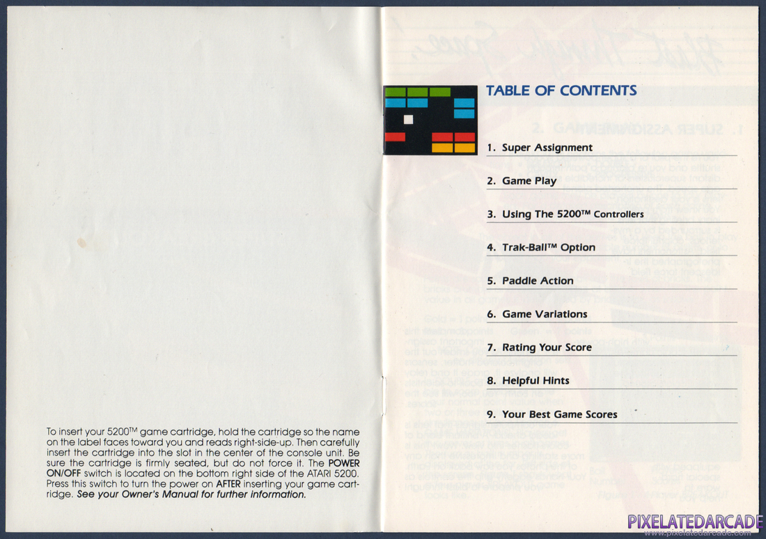 Super Breakout: Instruction Manual - Page 2