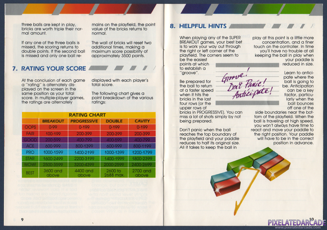 Super Breakout: Instruction Manual - Page 7