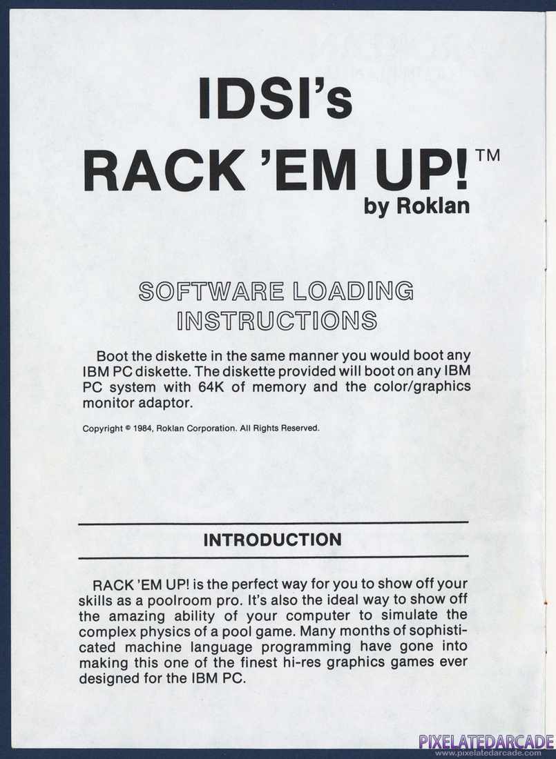 Rack 'em Up: Instruction Manual - Page 2