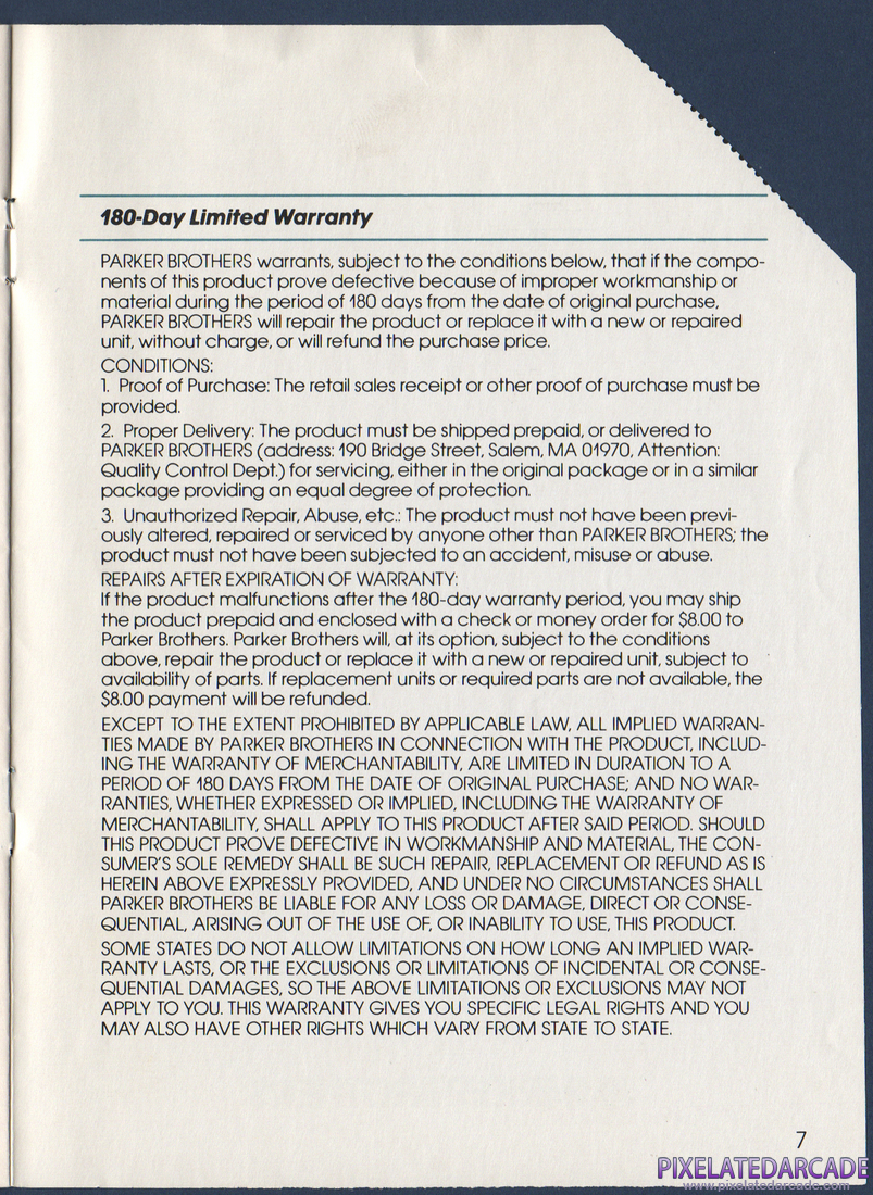 Mr. Do!'s Castle: Instruction Manual - Page 7