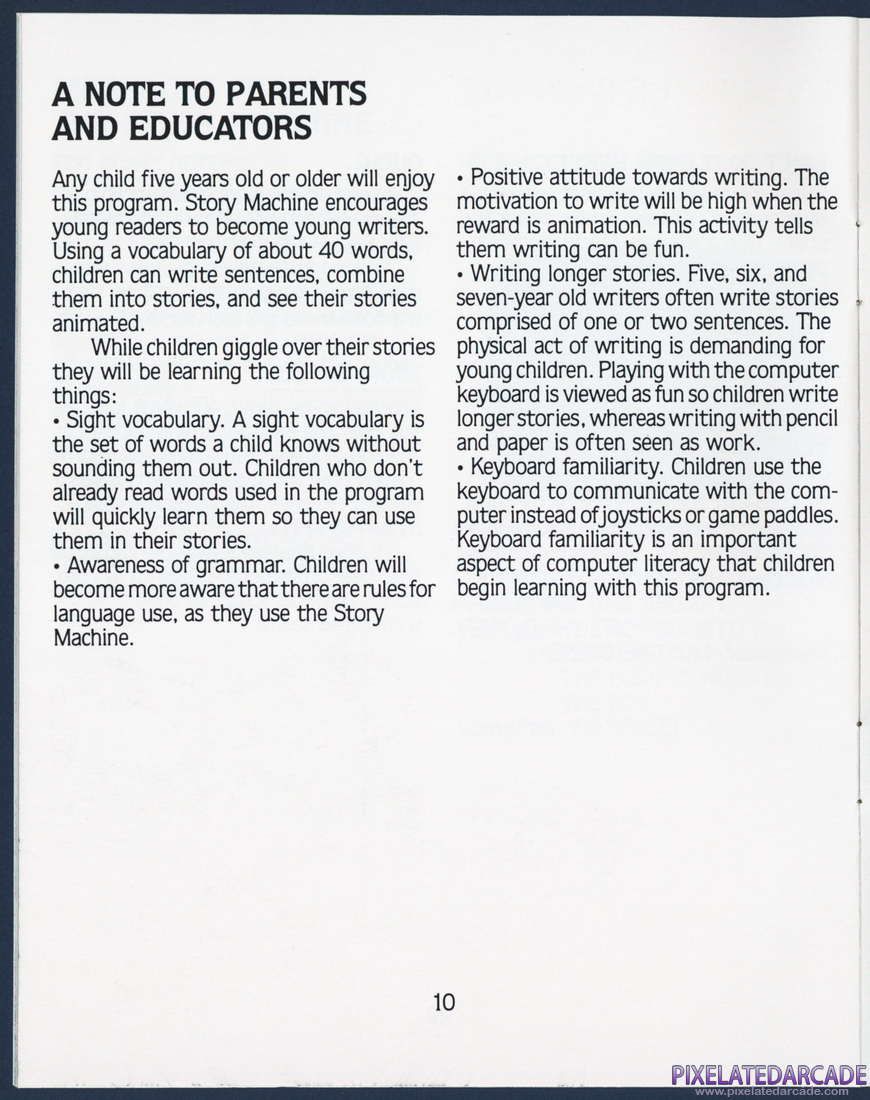 Story Machine: Instruction Manual - Page 10