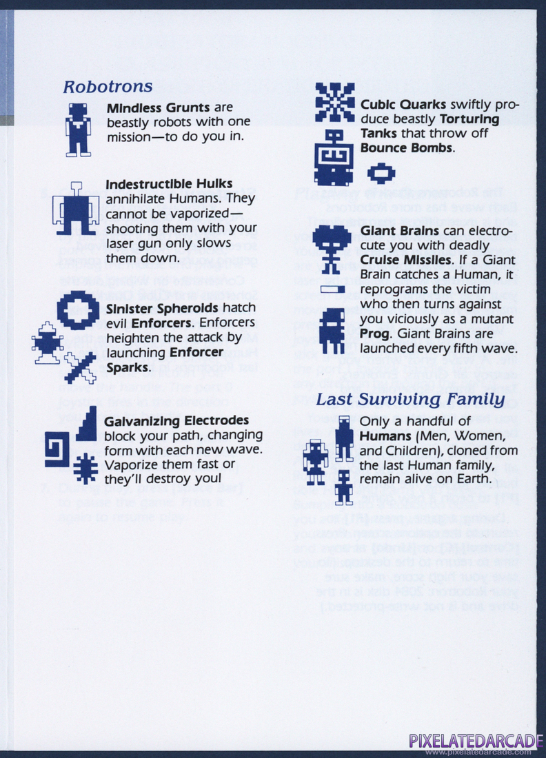 Robotron: 2084: Instruction Manual - Page 5