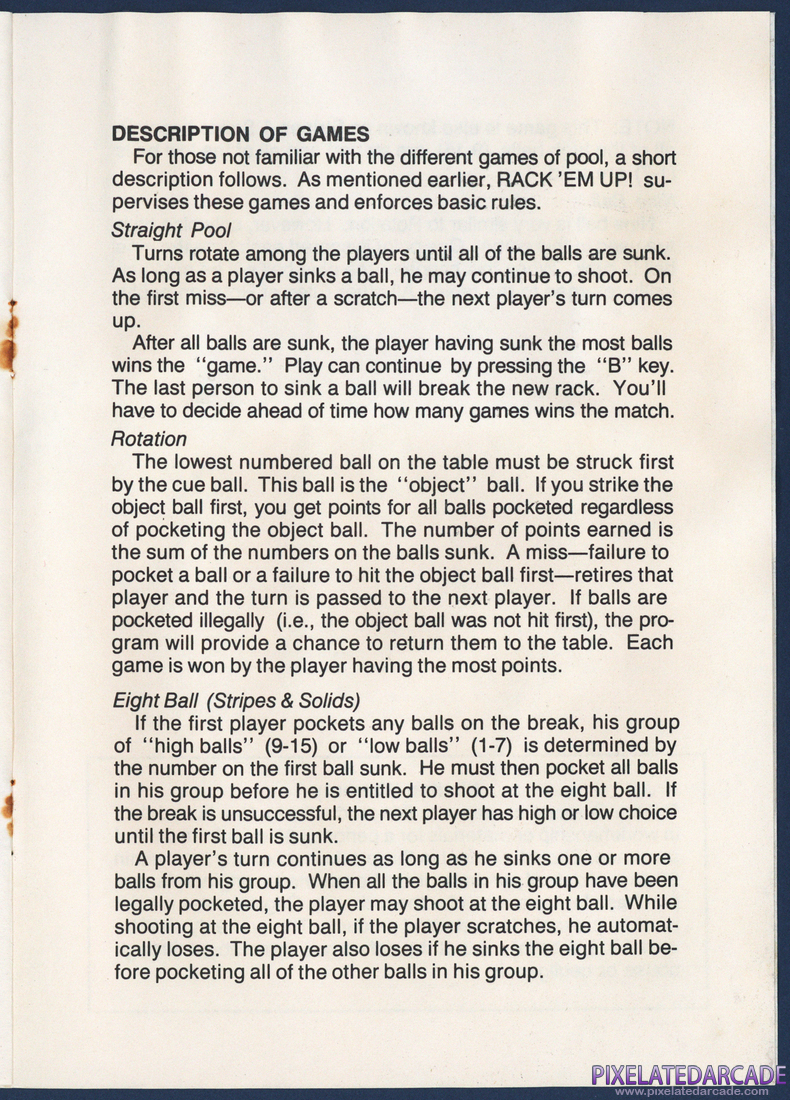 Rack 'em Up: Instruction Manual - Page 8