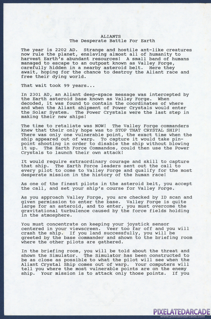 Aliants: The Desperate Battle For Earth!: Instruction Manual - Page 2