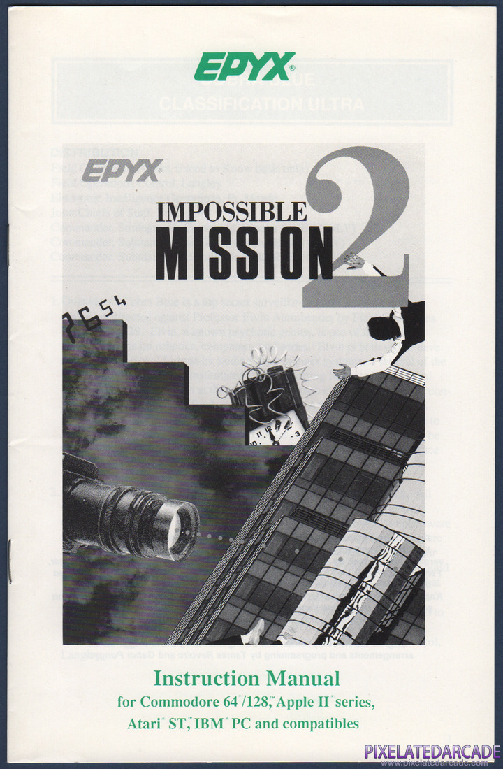 Impossible Mission II: Instruction Manual - Page 1