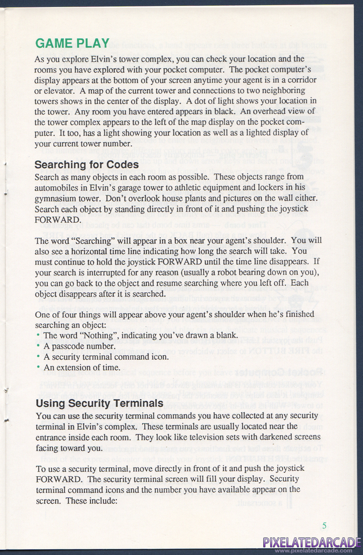 Impossible Mission II: Instruction Manual - Page 7