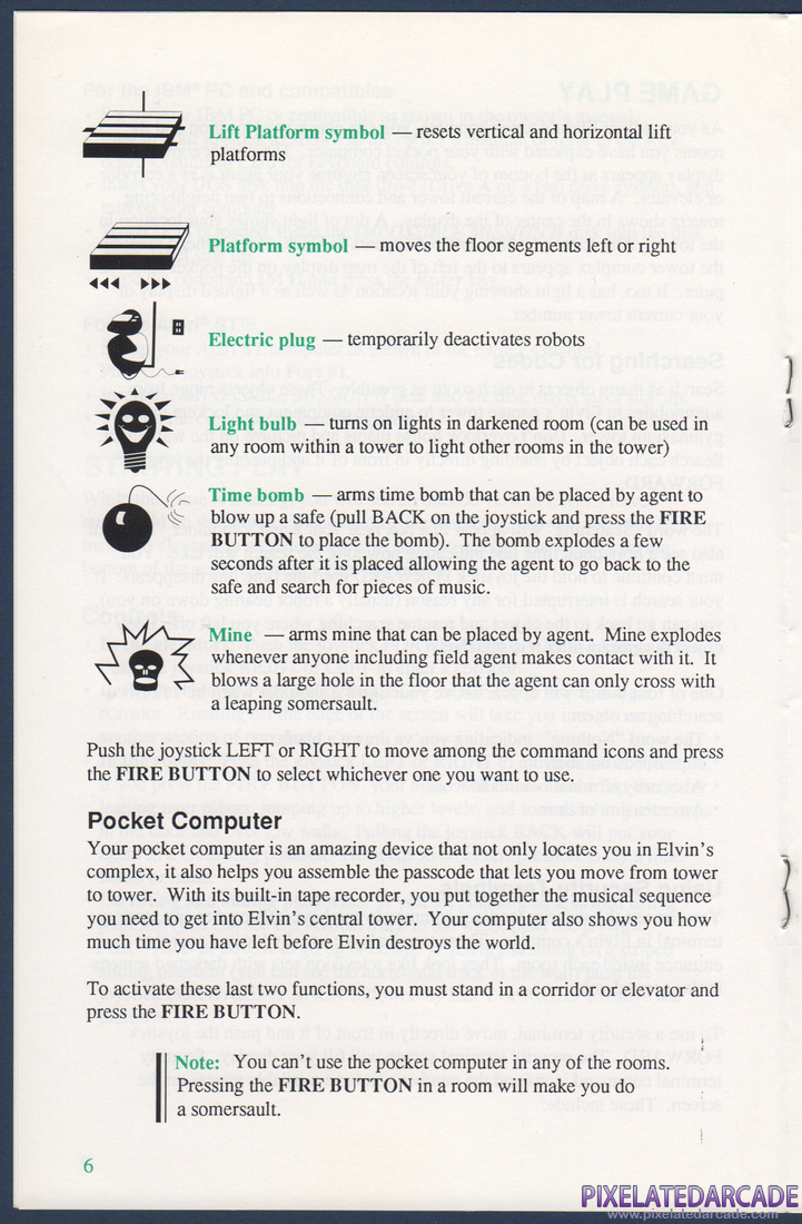Impossible Mission II: Instruction Manual - Page 8