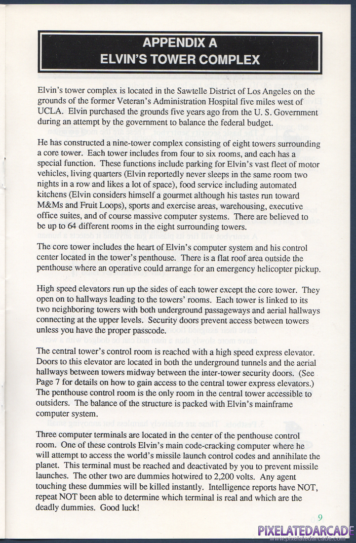 Impossible Mission II: Instruction Manual - Page 11
