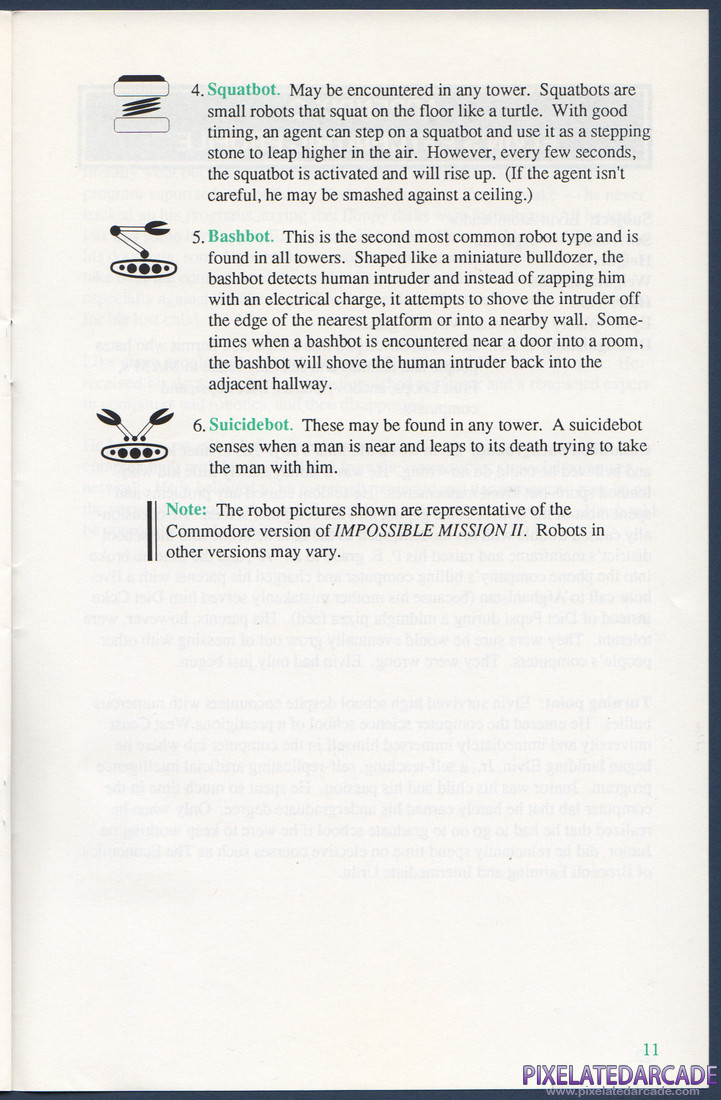 Impossible Mission II: Instruction Manual - Page 13