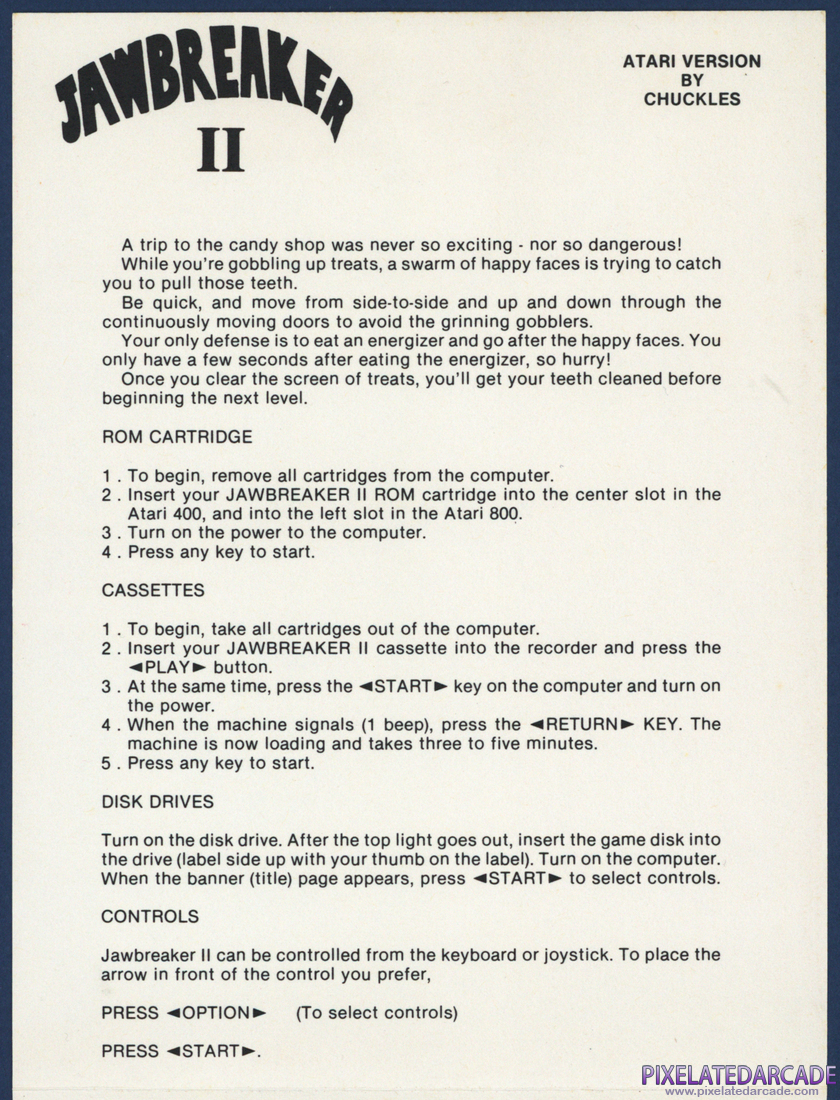 Jawbreaker II: Instruction Manual - Page 2