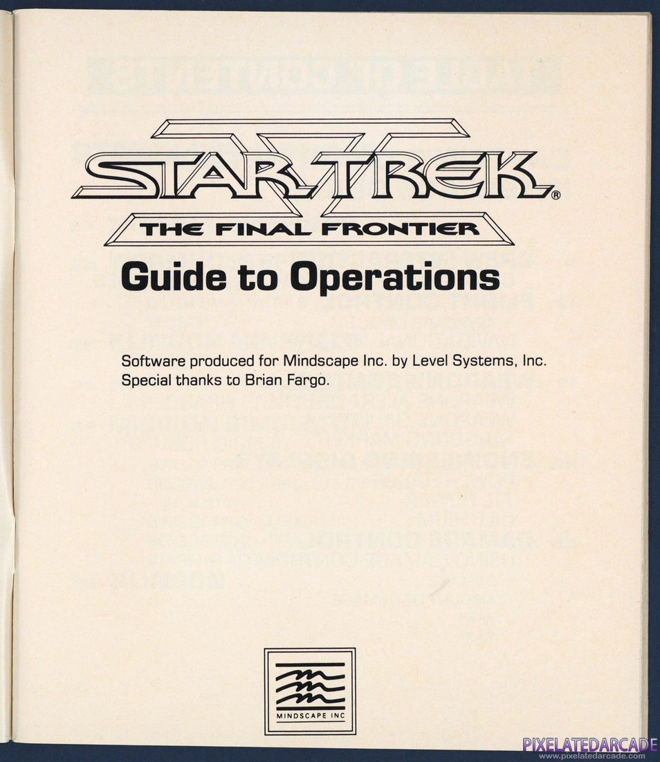 Star Trek V: The Final Frontier: Instruction Manual - Page 1