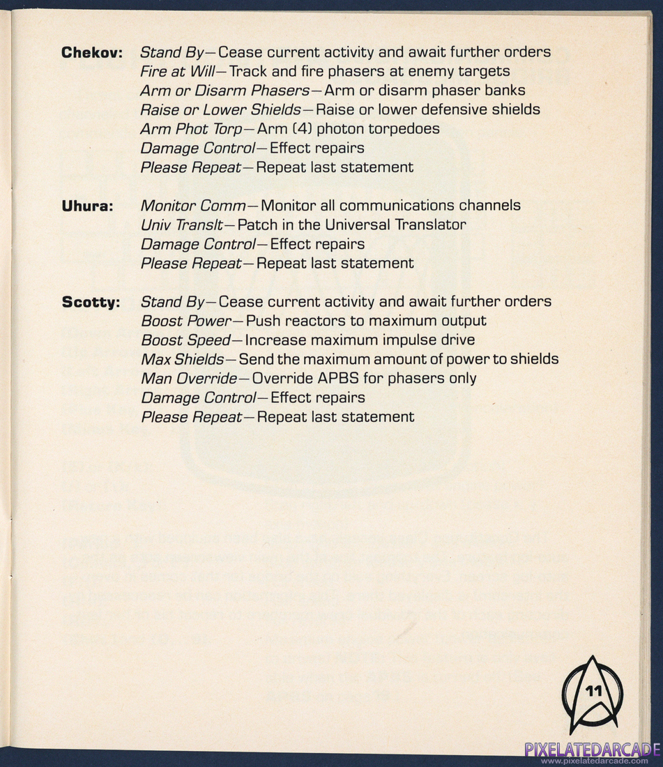 Star Trek V: The Final Frontier: Instruction Manual - Page 11