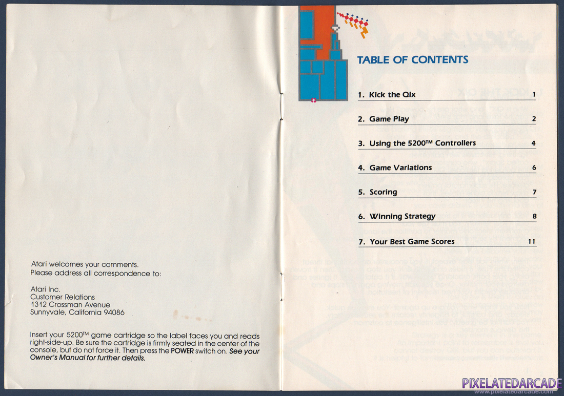 Qix: QIX Instruction Manual - Table of Contents