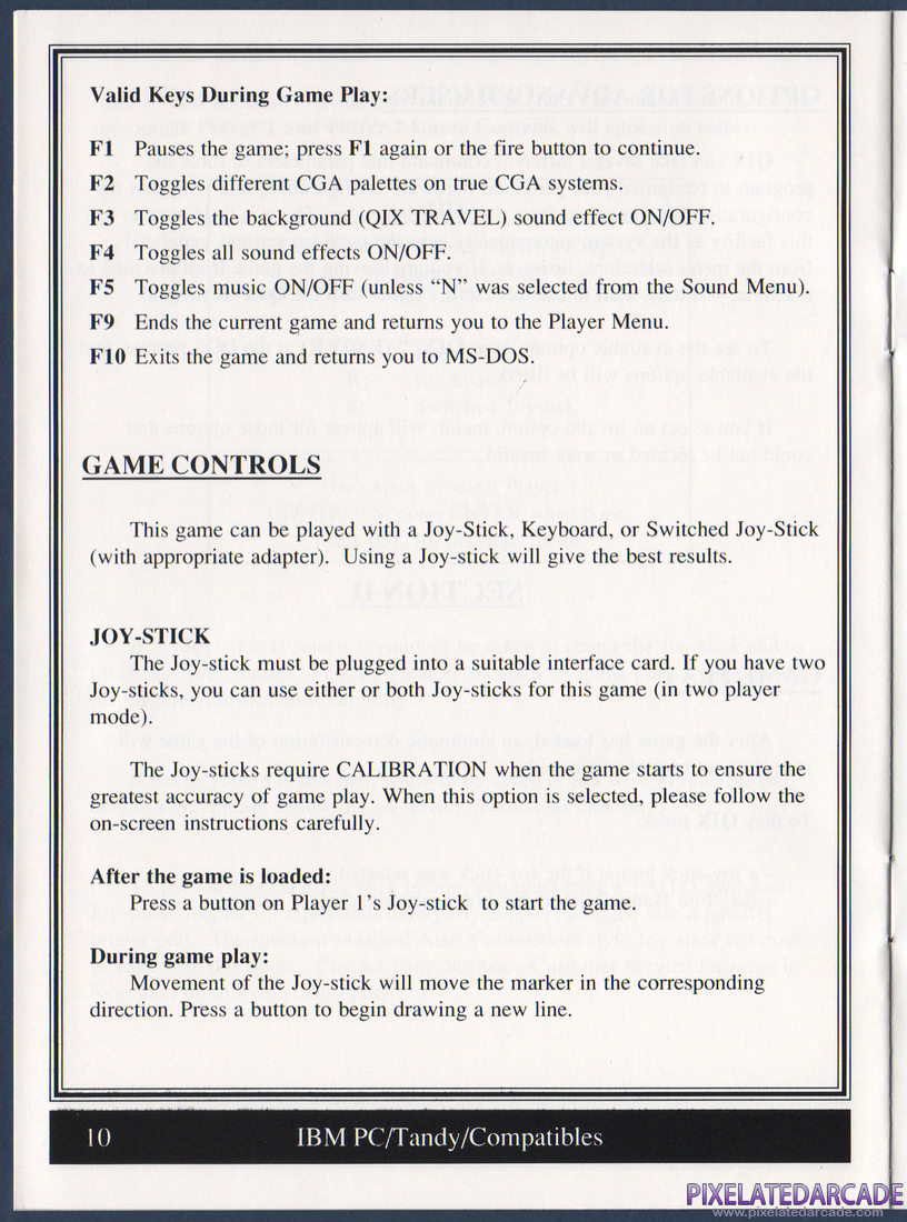Qix: QIX Instruction Manual - Page 10