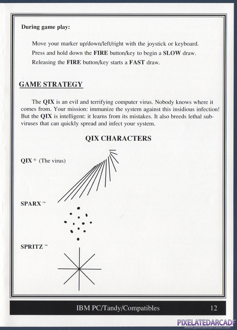 Qix: QIX Instruction Manual - Page 12
