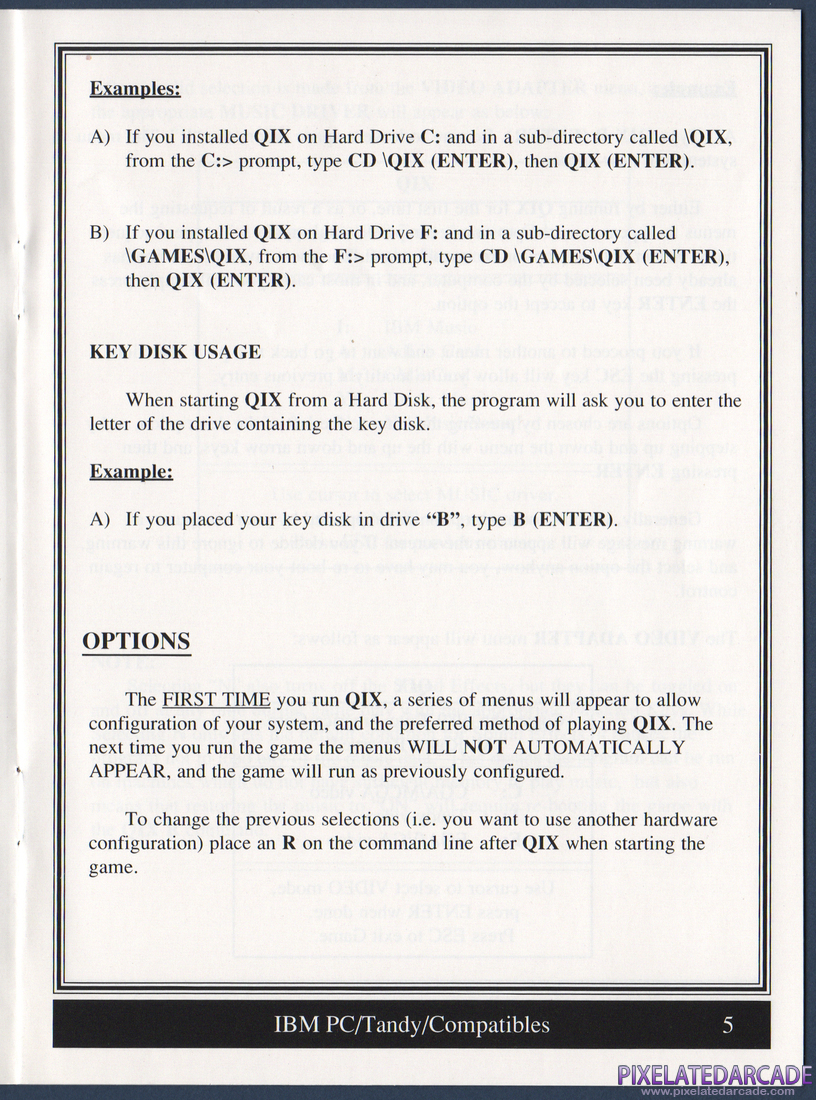 Qix: QIX Instruction Manual - Page 5