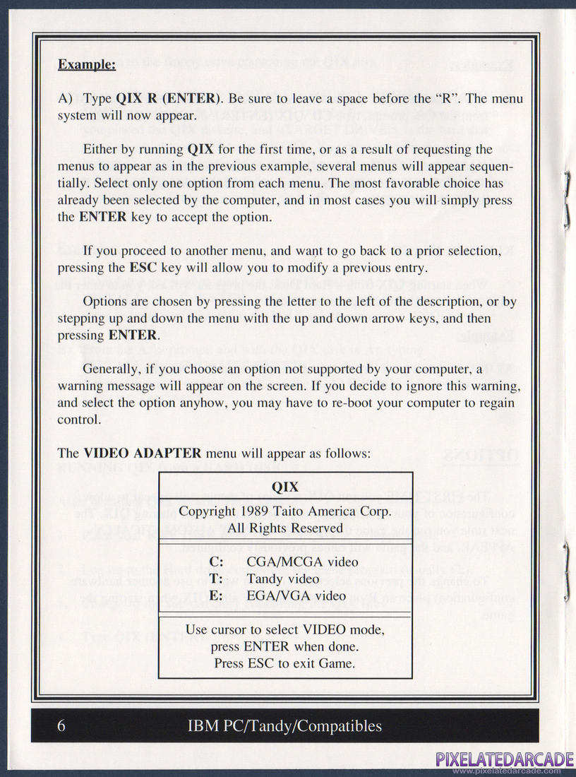 Qix: QIX Instruction Manual - Page 6