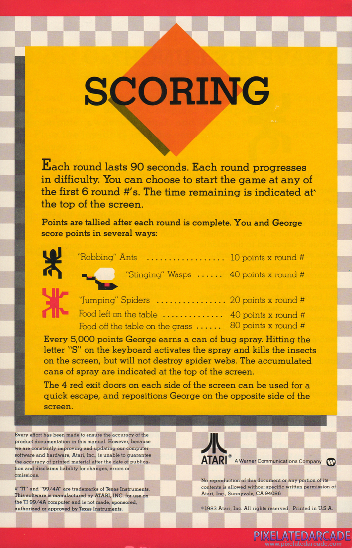 Picnic Paranoia: Instruction Manual - Page 3