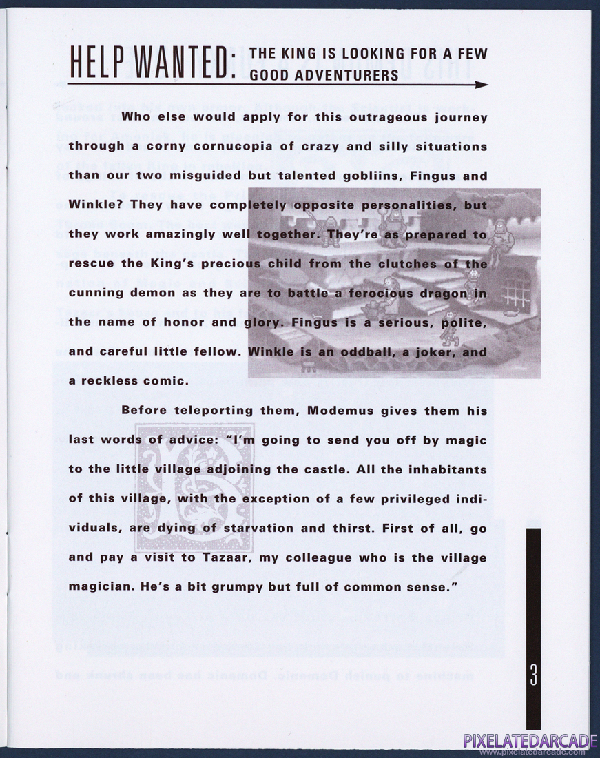 Gobliins 2: The Prince Buffoon: Instruction Manual - Page 3
