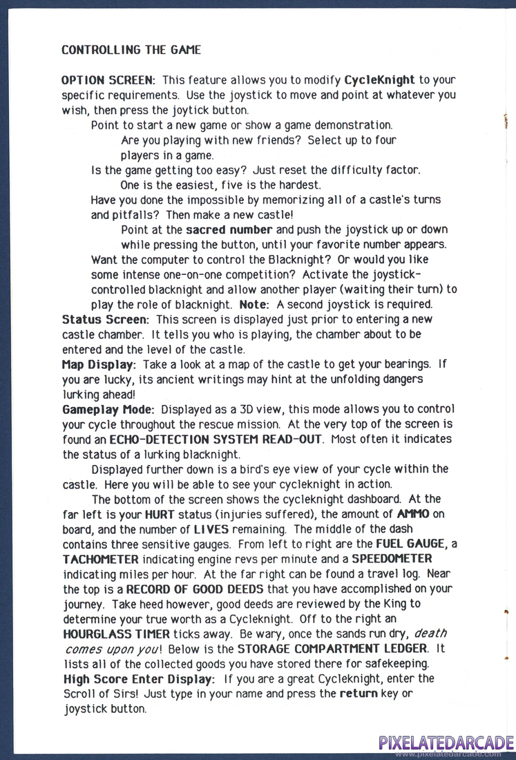 Cycle Knight: Instruction Manual - Page 4