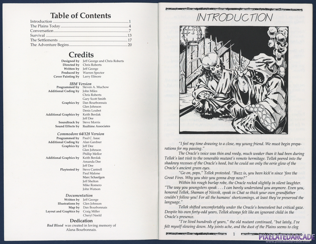 Bad Blood: Instruction Manual - Inside Cover - Page 1