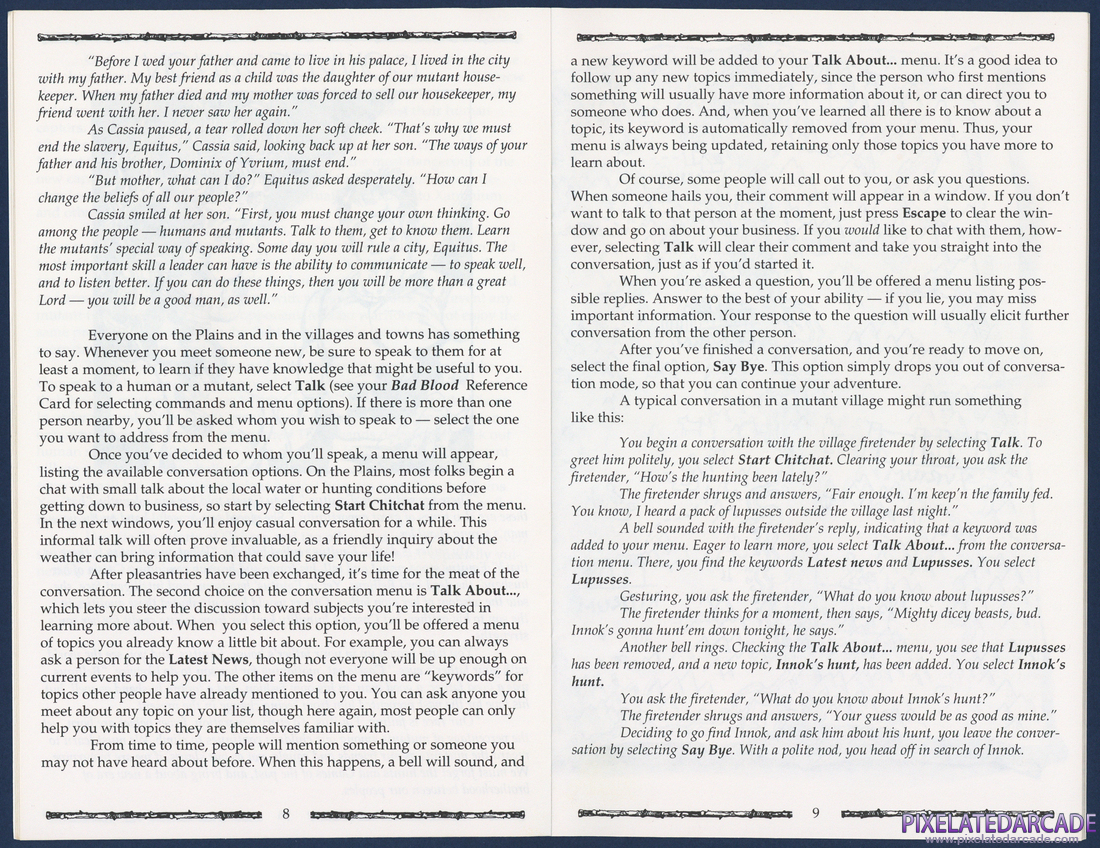 Bad Blood: Instruction Manual - Pages 8 - 9