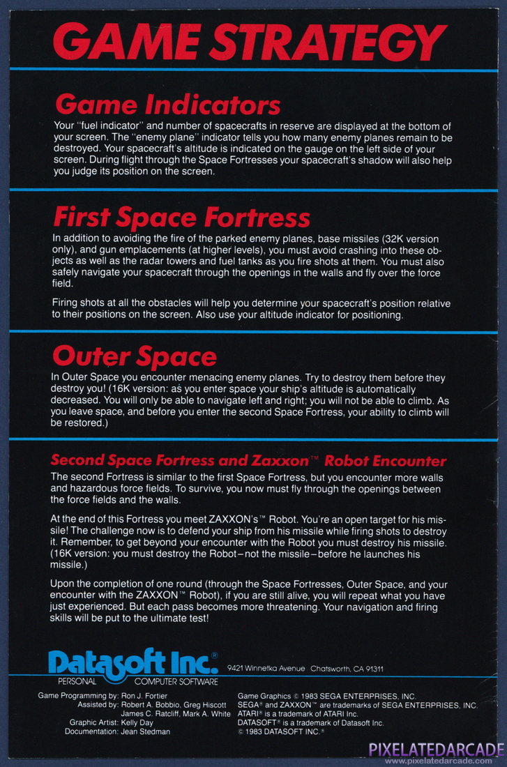 Zaxxon: Instruction Manual - Page 5