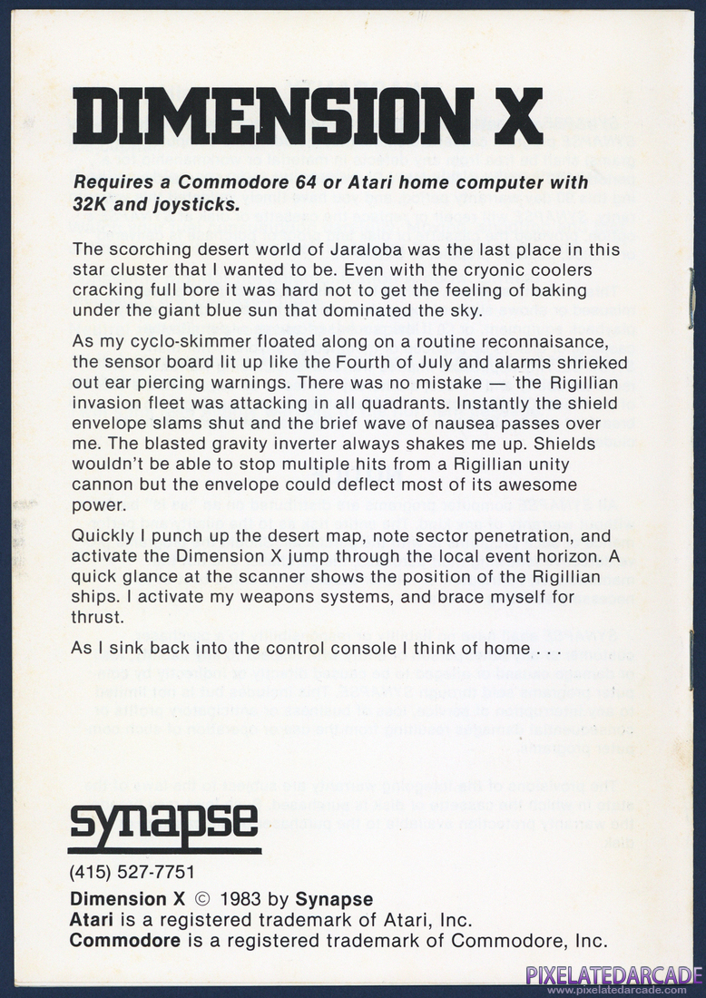 Dimension X: Instruction Manual - Page 12